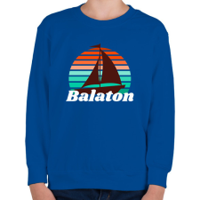 PRINTFASHION Balatoni vitorlás - Gyerek pulóver - Királykék gyerek pulóver, kardigán