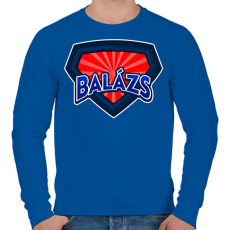 PRINTFASHION BALÁZS - Férfi pulóver - Királykék