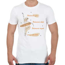 PRINTFASHION Balerinás szív - Férfi póló - Fehér férfi póló