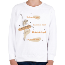 PRINTFASHION Balerinás szív - Gyerek pulóver - Fehér gyerek pulóver, kardigán