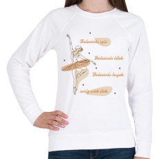 PRINTFASHION Balerinás szív - Női pulóver - Fehér