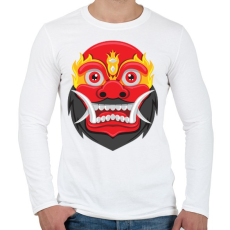 PRINTFASHION Bali Maszk - Férfi hosszú ujjú póló - Fehér