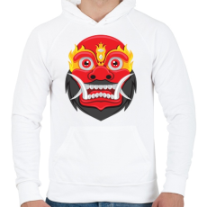 PRINTFASHION Bali Maszk - Férfi kapucnis pulóver - Fehér