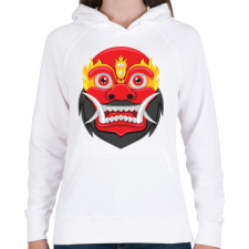 PRINTFASHION Bali Maszk - Női kapucnis pulóver - Fehér női pulóver, kardigán