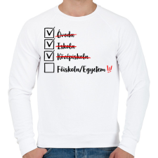 PRINTFASHION Ballagás középiskola fekete - Férfi pulóver - Fehér férfi pulóver, kardigán