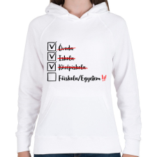 PRINTFASHION Ballagás középiskola fekete - Női kapucnis pulóver - Fehér női pulóver, kardigán