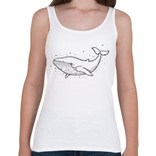 PRINTFASHION bálna - Női atléta - Fehér női trikó