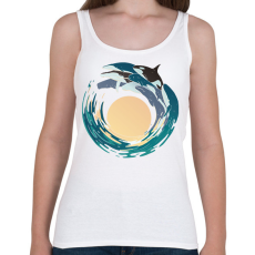 PRINTFASHION Bálnák - Női atléta - Fehér