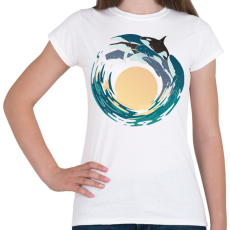 PRINTFASHION Bálnák - Női póló - Fehér