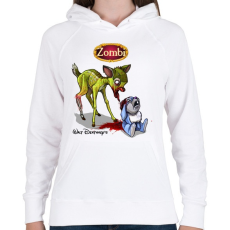 PRINTFASHION Bambi - Női kapucnis pulóver - Fehér