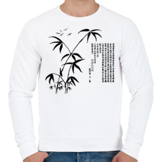 PRINTFASHION bambusz - Férfi pulóver - Fehér