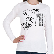 PRINTFASHION bambusz - Női hosszú ujjú póló - Fehér női póló