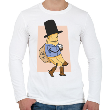 PRINTFASHION Banán bandita - Férfi hosszú ujjú póló - Fehér férfi póló