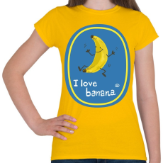 PRINTFASHION Banán logó - Női póló - Sárga