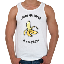 PRINTFASHION BANANA2 - Férfi atléta - Fehér atléta, trikó