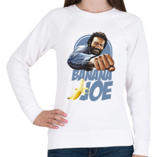 PRINTFASHION banana joe - Női pulóver - Fehér női pulóver, kardigán