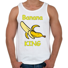 PRINTFASHION Banana king - Férfi atléta - Fehér atléta, trikó