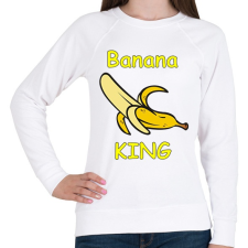 PRINTFASHION Banana king - Női pulóver - Fehér női pulóver, kardigán