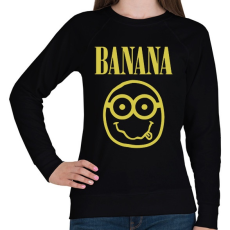 PRINTFASHION Banana - Női pulóver - Fekete