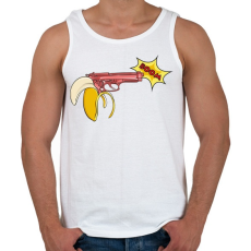 PRINTFASHION Banánfegyver - Férfi atléta - Fehér