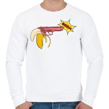 PRINTFASHION Banánfegyver - Férfi pulóver - Fehér férfi pulóver, kardigán
