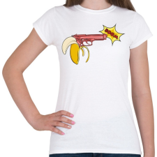 PRINTFASHION Banánfegyver - Női póló - Fehér női póló