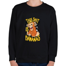 PRINTFASHION Banános maki - Gyerek pulóver - Fekete