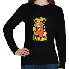 PRINTFASHION Banános maki - Női pulóver - Fekete