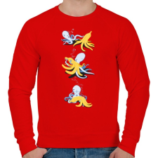 PRINTFASHION Banánparty - Férfi pulóver - Piros férfi pulóver, kardigán