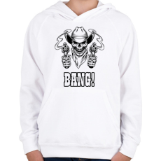 PRINTFASHION Bang! - Gyerek kapucnis pulóver - Fehér