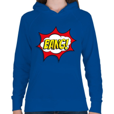 PRINTFASHION Bang! - Női kapucnis pulóver - Királykék