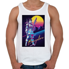 PRINTFASHION Bangalore Retro - Apex Legends - Férfi atléta - Fehér