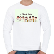 PRINTFASHION Bangtan Boys - Férfi pulóver - Fehér férfi pulóver, kardigán