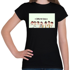 PRINTFASHION Bangtan Boys - Női póló - Fekete női póló