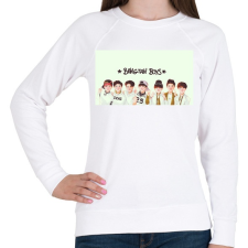PRINTFASHION Bangtan Boys - Női pulóver - Fehér női pulóver, kardigán