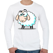 PRINTFASHION Bárány - Férfi hosszú ujjú póló - Fehér férfi póló
