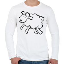 PRINTFASHION Bárány - Férfi hosszú ujjú póló - Fehér férfi póló
