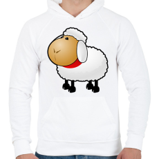 PRINTFASHION Bárány - Férfi kapucnis pulóver - Fehér
