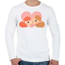 PRINTFASHION Bárány love - Férfi hosszú ujjú póló - Fehér férfi póló