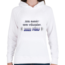 PRINTFASHION Barát, vőlegény, férj  - Női kapucnis pulóver - Fehér női pulóver, kardigán