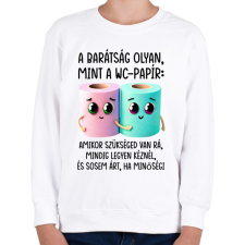 PRINTFASHION Barátok - Gyerek pulóver - Fehér gyerek pulóver, kardigán