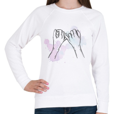 PRINTFASHION Barátok örökké - Női pulóver - Fehér női pulóver, kardigán