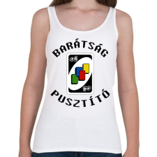 PRINTFASHION Barátság pusztító - Női atléta - Fehér női trikó
