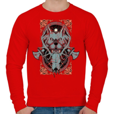 PRINTFASHION Barbár kutya - Férfi pulóver - Piros