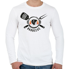 PRINTFASHION Barbecue - Férfi hosszú ujjú póló - Fehér férfi póló