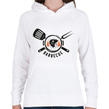 PRINTFASHION Barbecue - Női kapucnis pulóver - Fehér női pulóver, kardigán