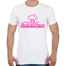 PRINTFASHION Barbenheimer - Férfi póló - Fehér