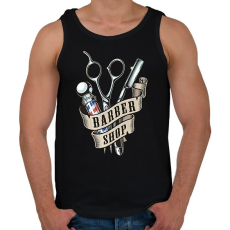 PRINTFASHION Barber - Férfi atléta - Fekete