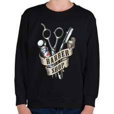 PRINTFASHION Barber - Gyerek pulóver - Fekete