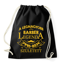 PRINTFASHION Barber legenda - Évszámmal - Sportzsák, Tornazsák - Fekete tornazsák